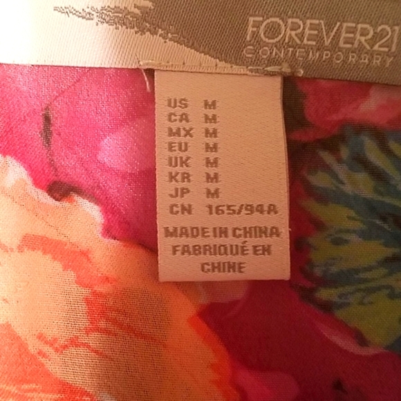 Forever 21, 1-22, Pink floral blouse, Size M - Picture 5 of 5